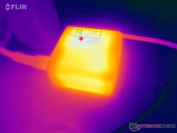 El adaptador de CA puede alcanzar más de 40 C después de una hora de altas cargas