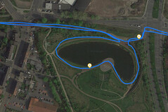 Prueba de GPS: Sony Xperia 10 - En bicicleta alrededor de un lago