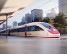 Representación de una composición Vinspeed de Siemens Mobility. El tren utilizará la plataforma Velaro Novo