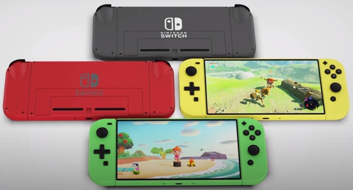 Concepto de consolas Switch 2 en cuatro colores. (Fuente de la imagen: ZONEofTECH)