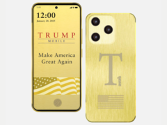 El smartphone Trump T1 (en la imagen) requiere un pago inicial de 100 dólares durante el pedido anticipado. (Fuente de la imagen: Trump Mobile)