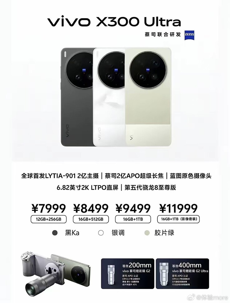 Un supuesto póster con el precio del Vivo X300 Ultra ha estado circulando en China