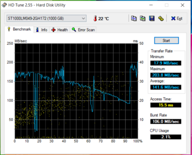 HD Tune: HDD Barracuda Pro de Seagate