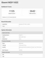 Mi 11. (Fuente de la imagen: Geekbench vía @yabhishekhd)