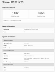 Mi 11. (Fuente de la imagen: Geekbench vía @yabhishekhd)