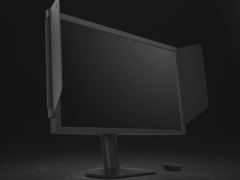 El BenQ Zowie XL2540X+ (en la imagen) se suministra con un cable DisplayPort, un cable HDMI, un S Switch y una cubierta apantalladora. (Fuente de la imagen: BenQ)