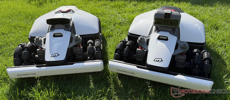 Mammotion Luba Mini AWD 800 (izquierda) y Luba Mini AWD LiDAR 1500 (derecha) en comparación