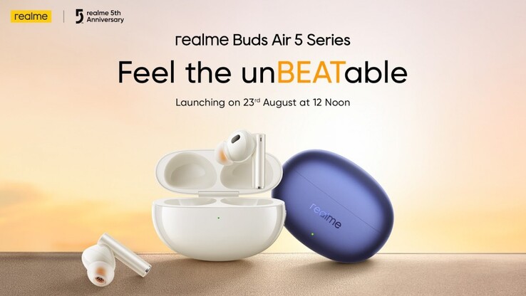 ...mientras promociona el lanzamiento de toda la serie Air 5 en la India. (Fuente: Realme CN, Realme IN)