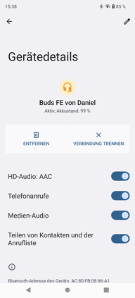 Ajustes de Bluetooth en smartphones que no son Samsung