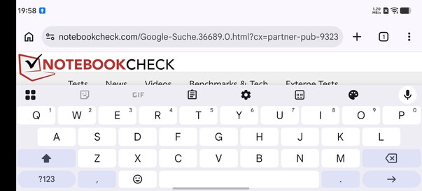Gboard en modo horizontal