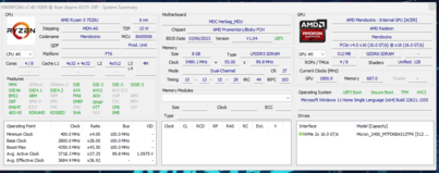 Resumen HWInfo AMD Ryzen 5 7520U
