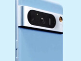 El Pixel 8 Pro en su supuesta combinación de colores azul. (Fuente de la imagen: @EZ8622647227573 - editado)