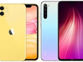 El iPhone 11 y el Redmi Note 8 Pro se han enviado por millones. (Fuente de la imagen: Apple/Xiaomi - editado)