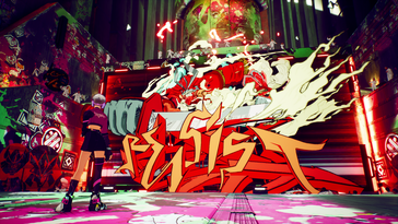 Los grafitis funky de RKGK añaden un elemento de caos a la estética del próximo juego de plataformas. (Fuente de la imagen: Gearbox Publishing)