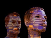 Rostros humanos con patrones de circuitos que simbolizan la inteligencia artificial (Fuente de la imagen: Gerd Altmann de Pixabay)