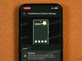 Android se espera que el 17 separe las notificaciones y los ajustes rápidos. (Fuente de la imagen: Gavin Phillips / Mystic Leaks, editado)