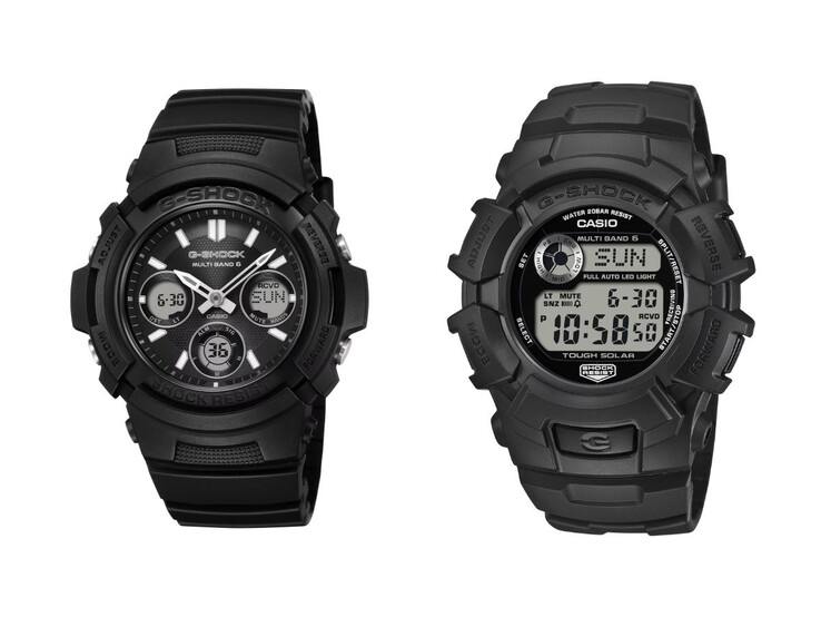 Relojes Casio G-Shock Fire Package 2026 AWG-M100FP-1A1 (izquierda) y GW-2320FP-1A2 (derecha)