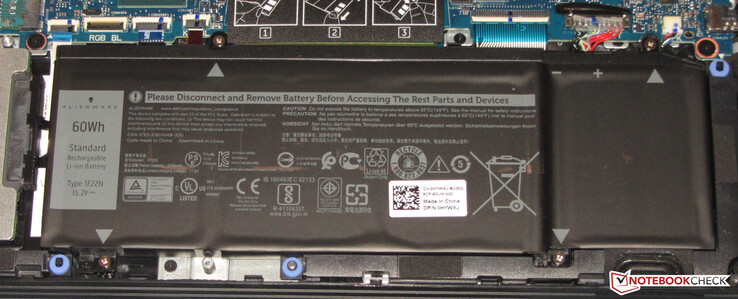 La batería tiene una capacidad de 60 Wh.