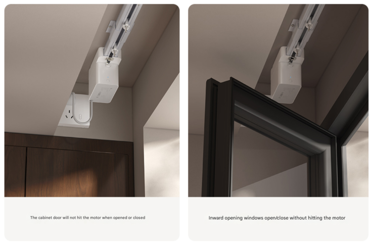 La cortina inteligente oculta Xiaomi Mijia puede colocarse cerca de las puertas. (Fuente de la imagen: Xiaomi vía Google Translate)