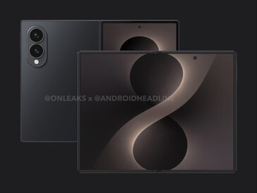 Render no oficial de la Galaxy Wide Fold totalmente desplegada.