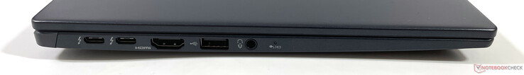 Izquierda: 2x USB-C con Thunderbolt 4, HDMI 2.0, USB-A 3.2 Gen.1, audio de 3,5 mm