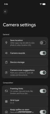 Ajustes de la cámara: Foto