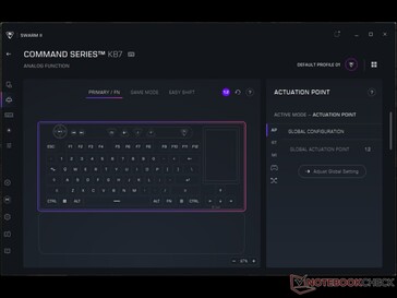 Ajuste de la activación del comando KB7.