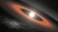 Representación de una enana blanca envolviendo su sistema planetario (Fuente de la imagen: NASA)