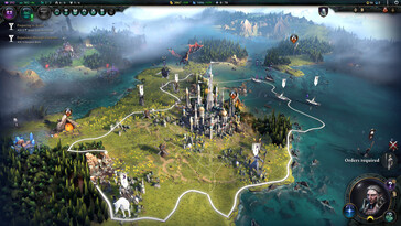 Una imagen que muestra un mapa en Age of Wonders 4.
