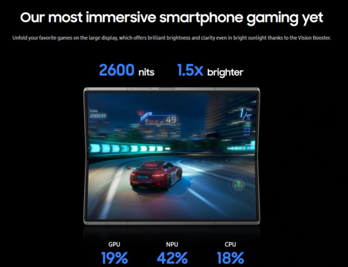 Galaxy Las proezas de juego del Z Fold 6 (imagen vía Samsung)