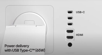 El LG Smart Monitor Swing cuenta con varios puertos Type-C y HDMI. (Fuente de la imagen: LG)