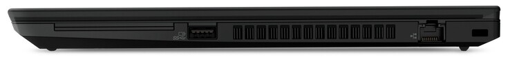 Lado derecho: Lector de tarjetas inteligentes, 1 USB-A 3.2 Gen 2, LAN Gigabit, ranura de bloqueo Kensington