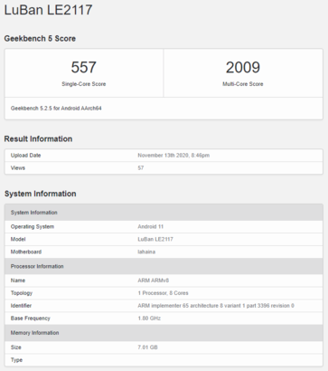 (Fuente de la imagen: Geekbench)