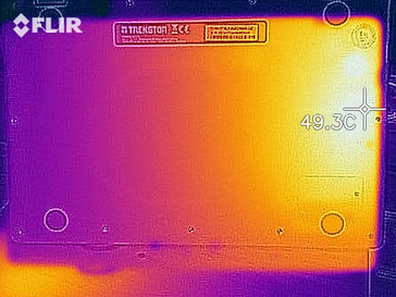 Distribución de calor bajo carga - parte inferior