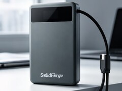 El SolidForge es un banco de energía de estado sólido con una pantalla