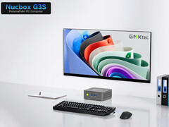 El precio del NucBox G3S es de 139,99 dólares. En la imagen: una foto promocional del mini PC. (Fuente de la imagen: GMK - editado)
