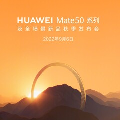 La serie Huawei Mate 50 llega el 6 de septiembre. (Fuente: Huawei)