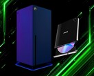Unida a la consola Xbox del Proyecto Helix se aprecia una unidad de Blu-ray