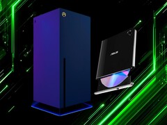 Unida a la consola Xbox del Proyecto Helix se aprecia una unidad de Blu-ray