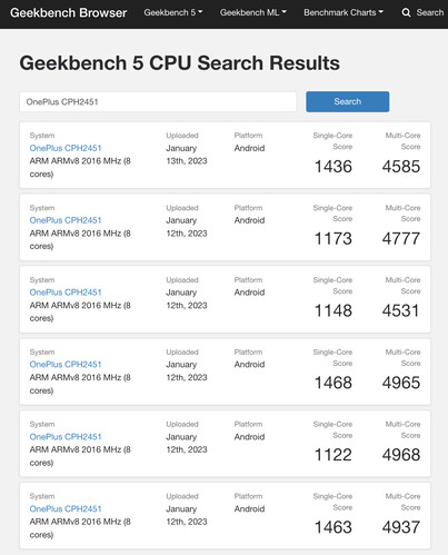 (Fuente de la imagen: Geekbench)