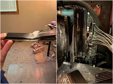El disparo dañó la memoria RAM y la placa base.