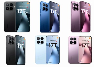Filtrados renders de la serie Xiaomi 17T.