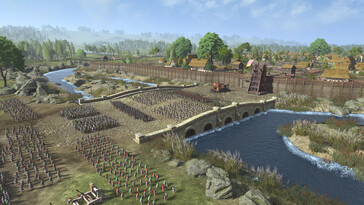 Una imagen que muestra un asedio en «A Total War Saga: Thrones of Britannia».