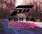 Banner de Forza Horizon 6 mostrando una carretera japonesa