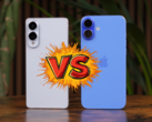 El Galaxy S25 Edge y el iPhone 16 Plus tienen dimensiones similares, excepto el grosor. (Fuente de la imagen: Versus en YouTube)
