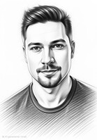 Imagen generada con Portrait Studio AI en modo "Boceto".