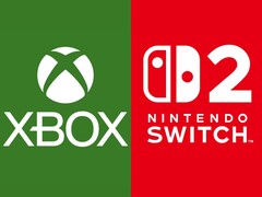 Logotipos de Xbox y Switch 2 apilados uno al lado del otro (Fuente de la imagen: Microsoft Xbox Gaming, Nintendo of America con ediciones)
