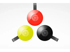 Una imagen de producto que muestra el Chromecast 2 de Google en varios colores. (Fuente de la imagen: Google)