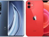El Mi 10 Pro ha sido calificado más alto por su calidad de audio que el iPhone 12. (Fuente de la imagen: Xiaomi/Apple - editado)