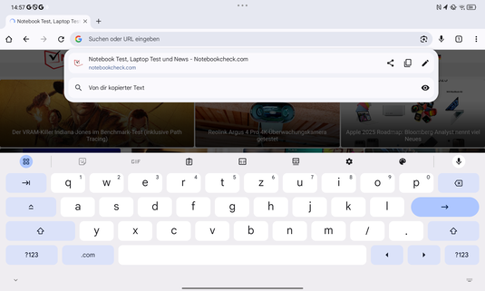 Teclado horizontal